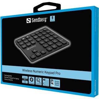 Sandberg Wireless Numeric Keypad Pro - Numpad - Sort