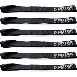 Soft Loop Bind Down Straps - 1,5 x 18 tommer - 10 000 lb Belastningskapacitet - Sort 6 pakning - Loops til sikring af ATV UTV -motorcykler Scoote