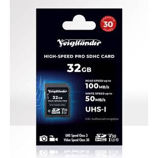 Voigtländer Prof. High-Speed SDHC, UHS-I, Cl10, U3, V30 (100/50 MB/s) 32 GB