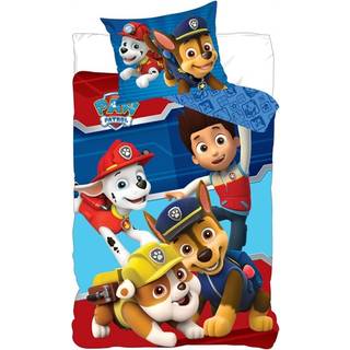 Paw Patrol sengetøj - 140x200 cm - Wuf Wuf Paw Patrol - Vendbart design - Sengesæt i 100% bomuld