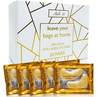 30 par 24K guld under ?jenplaster til kvinder - kollagen guldmasker til m?rke cirkler og puffiness - under ?jenposer behandling