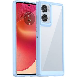 EIDERWOOD Motorola Edge 50 Fusion Hybrid Plastik Bagside Cover - Gennemsigtig / Blå