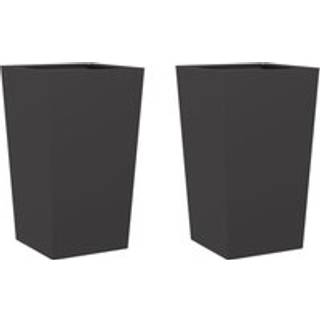 Plantekasse Stål Hvid - 2 / Stål/Sort / 45 x 45 x 75 cm