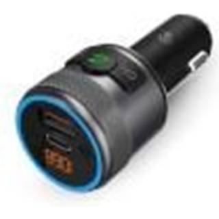 Nedis - Bil Audio FM-sender | Fixed | Håndfri opkald | 1 " | Amber skærm | Bluetooth® | PD 18 W / PD 24 W | Hurtig opladning | Bass Boost | Google Assistant / Siri | Sort - CATR3024BK