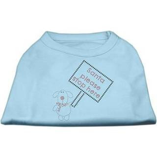 Santa Stop Here Shirts Baby Blue XS