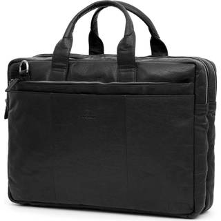 Montreal XL Sort Computertaske i Læder