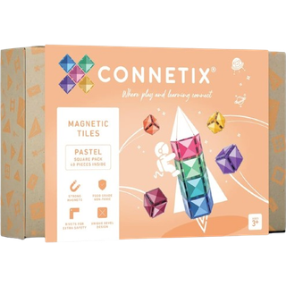 Connetix Pastel - Square expansion pack 40 dele
