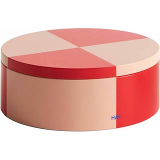 Hay - Tin Container - Round - Red/Soft Pink