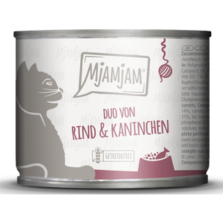 MjAMjAM Duo af lækker okse og kanin med gulerødder 200 g 114.75 DKK/1 kg (6 x 200.0g)