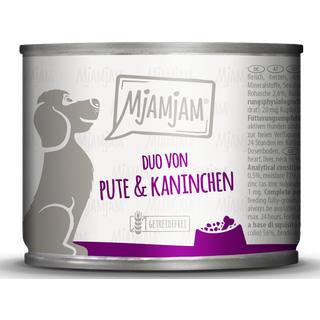 MjAMjAM Duo af kalkun og kanin 200 g 104.75 DKK/1 kg (6 x 200.0g)