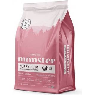 Monster Dog Grain Free Puppy Small-Medium Breed Turkey & Chicken - 2 kg