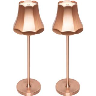 Sæt med 2 Retro Bordlamper Kobber Genopladelige IP44 - Granny