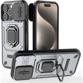 EIDERWOOD iPhone 16 Pro Håndværker Bagside Cover m. Magnetisk Kickstand & Cam Slider - Grå