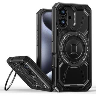 EIDERWOOD iPhone 16 Håndværker Bagside Cover m. Magnetisk Kickstand - MagSafe Kompatibel - Sort