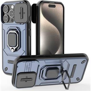 EIDERWOOD iPhone 16 Pro Håndværker Bagside Cover m. Magnetisk Kickstand & Cam Slider - Blå