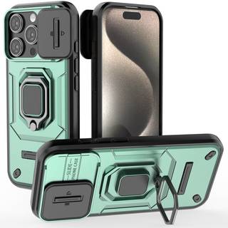 EIDERWOOD iPhone 16 Pro Håndværker Bagside Cover m. Magnetisk Kickstand & Cam Slider - Grøn