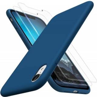 Gummibelagt stilfuldt cover 3in1 iPhone XR - Blå
