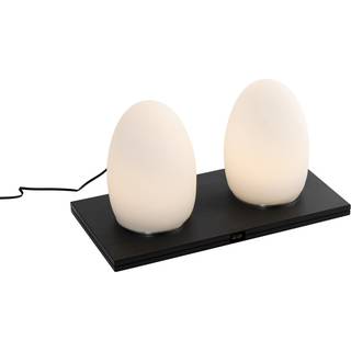 Sæt med 2 hvide RGBW genopladelige bordlamper - Eggo