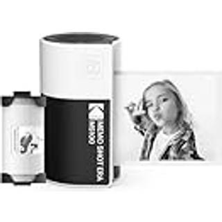 KODAK Memo Shot ERA Kids Instant Digital Camera og Photo Label Printer Hvid (kamera med 1 rulle One-Touch Label Cartridge)