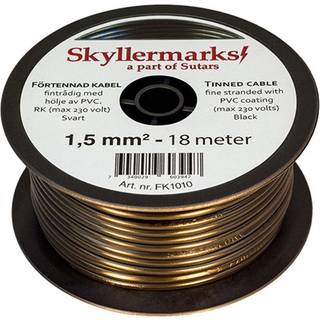 Fortinnet kobberkabel Skyllermarks RK, rund, enkeltledet, 1.5 mm², 18 meter, brun
