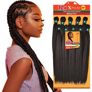 Sensationnel X -Pression Prestretched Braiding Hair - 10X Braid 48 inch All Kanekalon Flame Retardant Synthetic Braid For Box Braids and Twists (