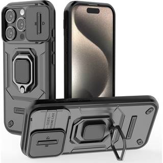 EIDERWOOD iPhone 16 Pro Håndværker Bagside Cover m. Magnetisk Kickstand & Cam Slider - Sort