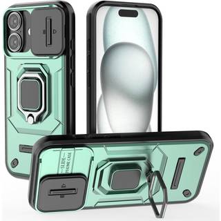 EIDERWOOD iPhone 16 Håndværker Cover m. Magnetisk Kickstand & Cam Slider - Grøn