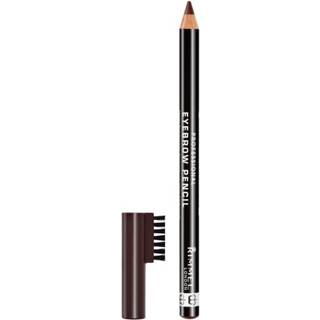 Rimmel London Brow p? denne m?de Professionel ?jenbrynblyant Lang if?rt h?jt pigmenteret indbygget b?rste 001 m?rkebrun 0,05 oz