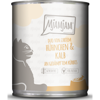 MjAMjAM Duo af fine kyllingestykker og kalv med dampet græskar 800 g 59.94 DKK/1 kg (6 x 800.0g)