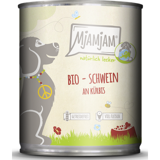 MjAMjAM Økologisk naturlig lækker - svin og græskar 78.69 DKK/1 kg (6 x 800.0g)