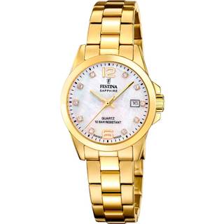 Festina F20050/1 Damenuhr Goldfarben mit Perlmuttblatt