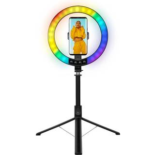 LogiLink AA0156 LED-ringlys med selfie-stang/stativ og fjernudløser