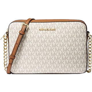 MK Jet Set Large Printed Logo Crossbody Bag - Natural - Michael Kors - ONE SIZE