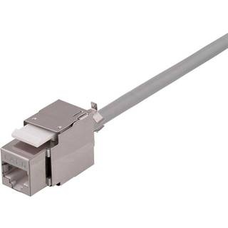 Deltaco MD-119 Keystone Jack CAT6 White/Metal