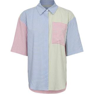 LIBERTE dame t-shirt VIOLA - MINT BLUE PINK STRIPE - XL