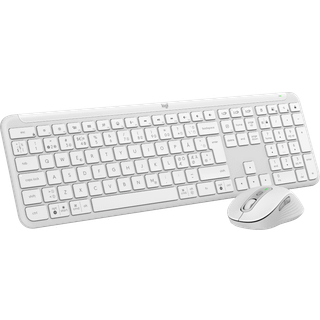 Logitech Signature Slim Combo MK950 - Off-White - Tastatur & Mus sæt - Nordisk - Hvid