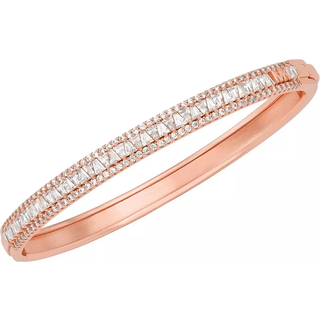 MK Precious Metal-Plated Sterling Silver Pavé Bangle - Rose Gold - Michael Kors - ONE SIZE