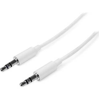 Slimline Minijack kabel - Hvid - 3 m