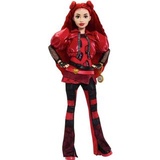 Disney Descendants Rise of Red modedukke – Datter af Hjerternes Dronning med jakke, top der knuser hjerter, lommeur, 11 bevægelige led