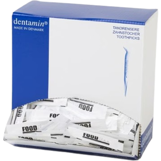 Tandstikkere plast indpakket hvid