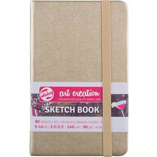 Hardcover Sketchbook - White Gold 9 x 14 cm