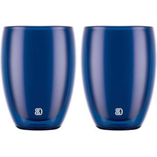 PAVINA dobbeltsidet glas 35 cl, blå, 2 stk.