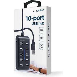 USB-hub med 10 porte