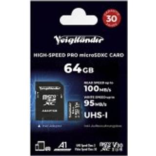 Voigtländer microSDXC Prof. High- Speed UHS-I, Cl10, U3, V30 (100/95 MB/s) 64 GB