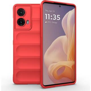 EIDERWOOD Motorola Moto G85 (5G) Fleksibelt Plastik Bagside Cover - Rød