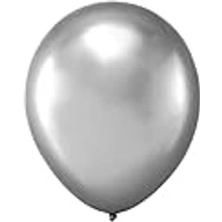 10 stk. Chrome sølv latexballoner 27 cm – Eksklusiv festdekoration til bryllup &amp; konfirmation