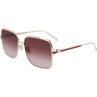 Ferragamo Kvinde SF317S 745 Solbriller Metal Guld Firkantet Normal Skygge