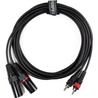 Perfex XLR Han til Phono RCA Kabel (6m)