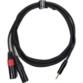 Perfex 2x XLR Han til 3,5mm Minijack Kabel (3m)