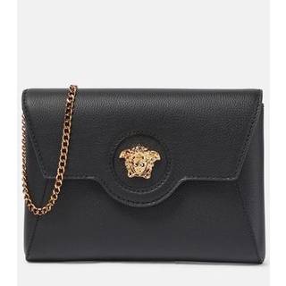 Versace La Medusa leather wallet on chain - black - One Size